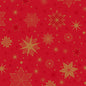 The Duni napkins Classic Stargazing red (40x40 cm, 4-ply, 50 pieces) from Duni GmbH have a festive red background with golden and yellow star patterns - ideal for adding elegance to special occasions.