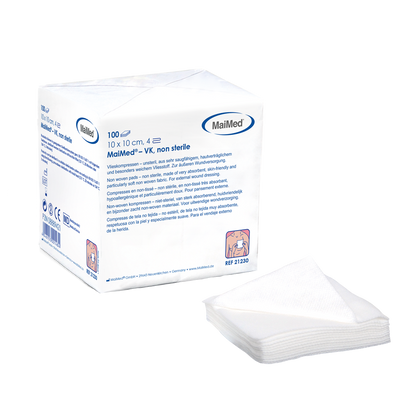 MaiMed-VK non-sterile fleece compresses of 100 pieces/paper bag