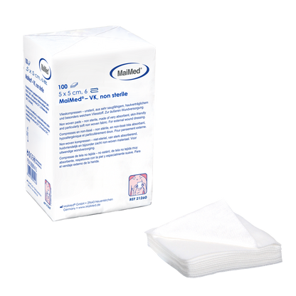 MaiMed-VK non-sterile fleece compresses of 100 pieces/paper bag