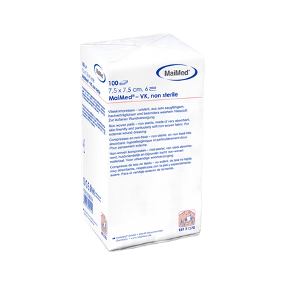 MaiMed-VK non-sterile fleece compresses of 100 pieces/paper bag