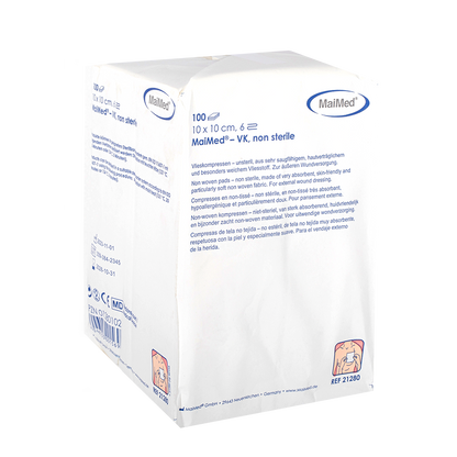 MaiMed-VK non-sterile fleece compresses of 100 pieces/paper bag