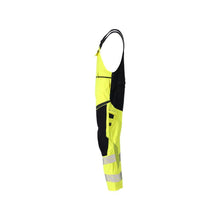 Dungarees, knee pockets, stretch inserts Multisafe dungarees, hi-vis yellow/black-blue