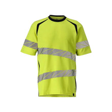 T-shirt, modern fit T-shirt Multisafe, hi-vis yellow/black-blue