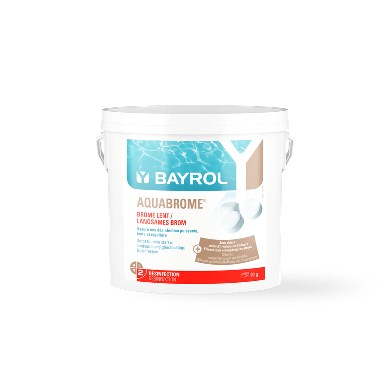 BAYROL Aquabrome® bromine tablets 5 kg bucket for the permanent disinfection of pools