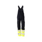 Dungarees, knee pockets, stretch inserts Multisafe dungarees, black blue/hi-vis yellow