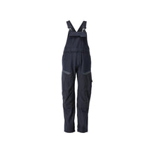 Dungarees, knee pockets, stretch inserts Multisafe dungarees, black blue/hi-vis yellow