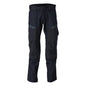 Trousers with knee pockets, stretch inserts Multisafe trousers, black blue/hi-vis yellow