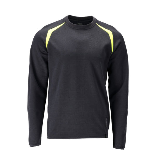 Sweatshirt, modern fit Sweatshirt Multisafe, black blue/hi-vis yellow