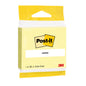 Eine Packung gelber Post-it® Notes von 3M Deutschland GmbH mit 100 Blatt (76 mm x 76 mm) pro Block, 1 Block/Packung, und 100% PEFC zertifiziert (SGSCH-PEFC-COC-110078).