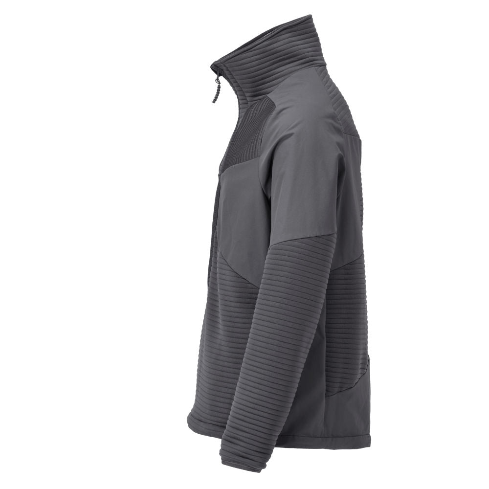 Fleece sweater, short zip, microfleece jacket lining