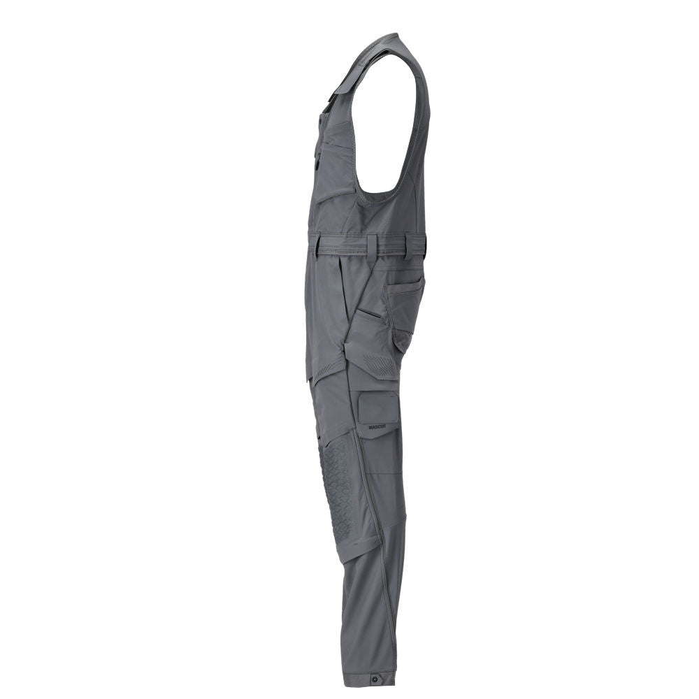 Combination trousers with knee pockets, stretch combination trousers, anthracite grey