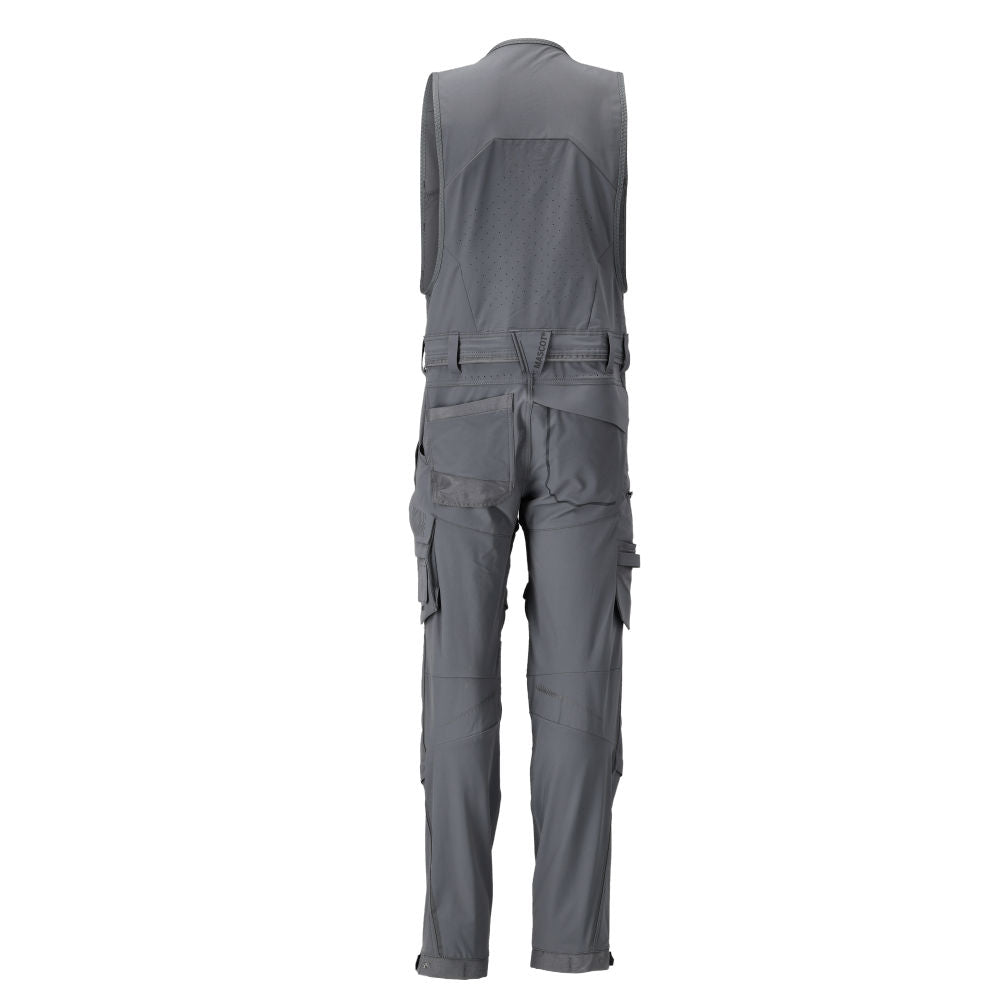 Combination trousers with knee pockets, stretch combination trousers, anthracite grey