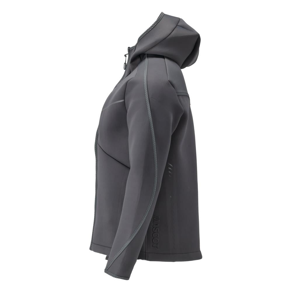 Soft shell jacket, hood, modern fit soft shell jacket