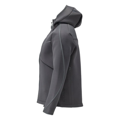 Soft shell jacket, hood, modern fit soft shell jacket