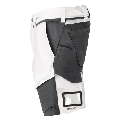 Shorts, stretch, light weight shorts, white/anthracite gray