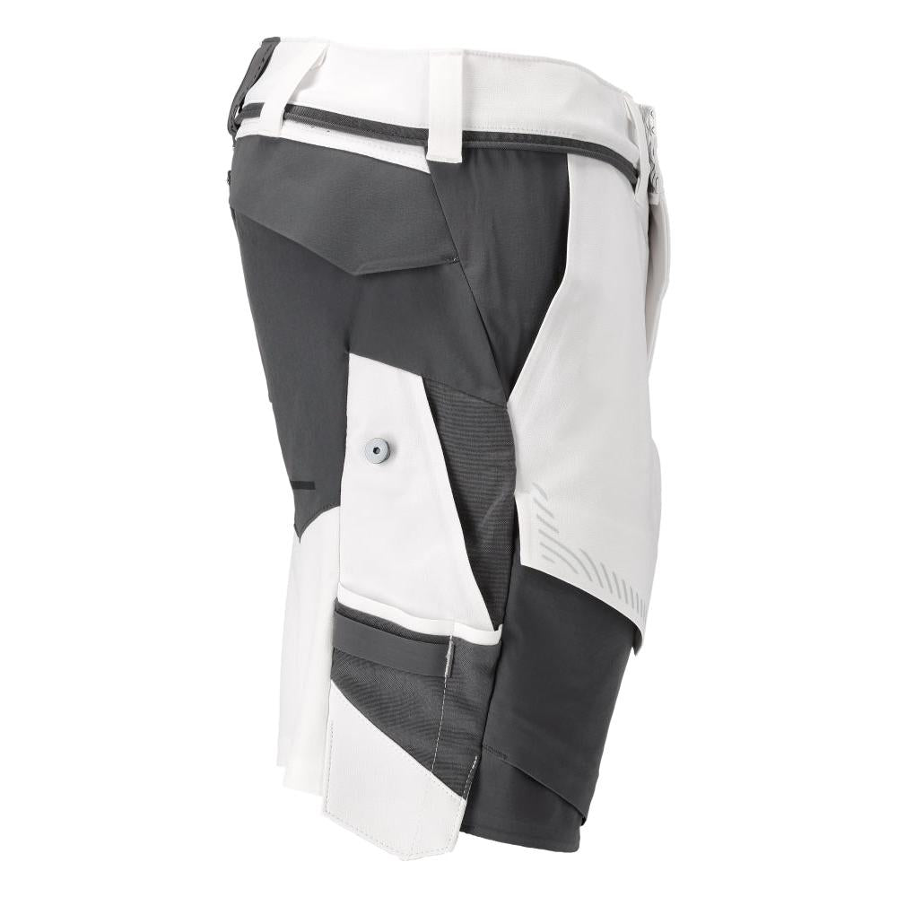Shorts, stretch, light weight shorts, white/anthracite gray