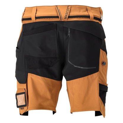 Shorts, stretch, light weight shorts, nut brown/black