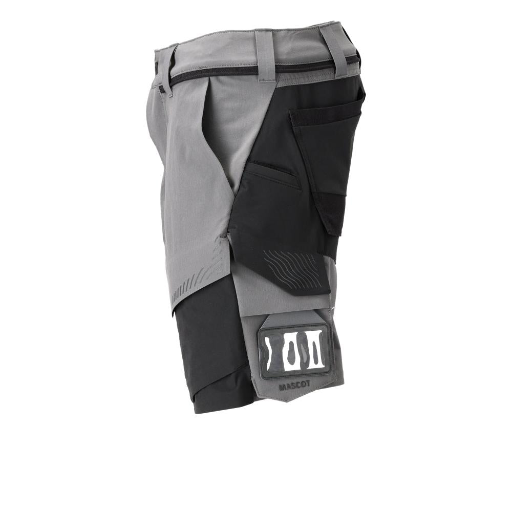 Shorts, stretch, light weight shorts, anthracite grey/black