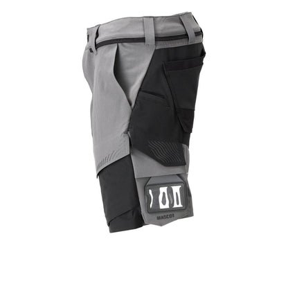 Shorts, stretch, light weight shorts, anthracite grey/black