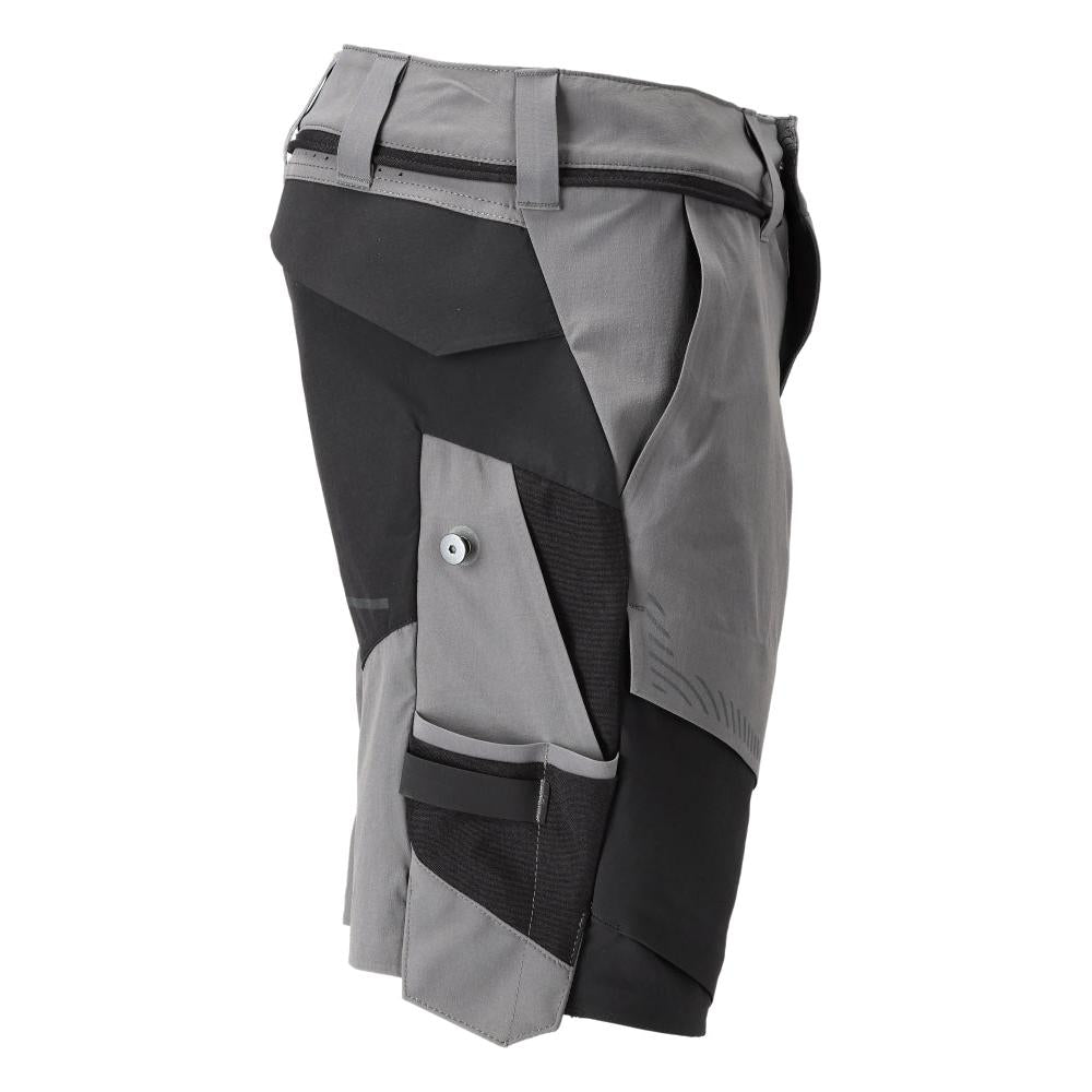 Shorts, stretch, light weight shorts, anthracite grey/black