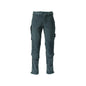Trousers, knee pockets, durable, stretch trousers, forest green