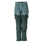 Pants with knee pockets, women's pants, light forest green/forest green