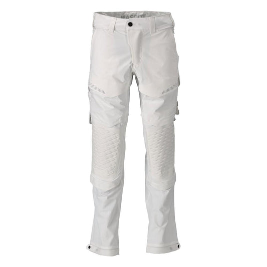 Trousers, knee pockets, stretch, light trousers, white