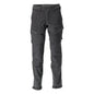 Trousers, knee pockets, stretch, light trousers, black