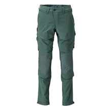 Trousers, knee pockets, stretch, light trousers, forest green