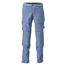 Trousers, knee pockets, stretch, light trousers, stone blue