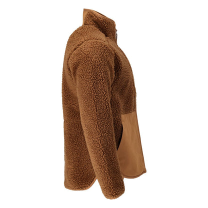 Fiber fur jacket with zipper Fiber fur jacket