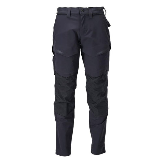 Pants with knee pockets, ULTIMATE STRETCH pants, black-blue