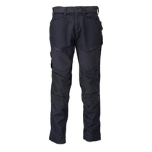 Trousers with knee pockets trousers, black-blue