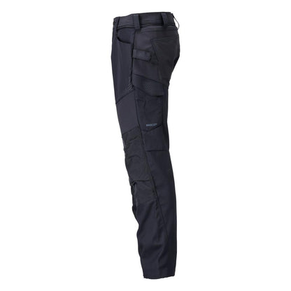 Trousers with knee pockets trousers, black-blue