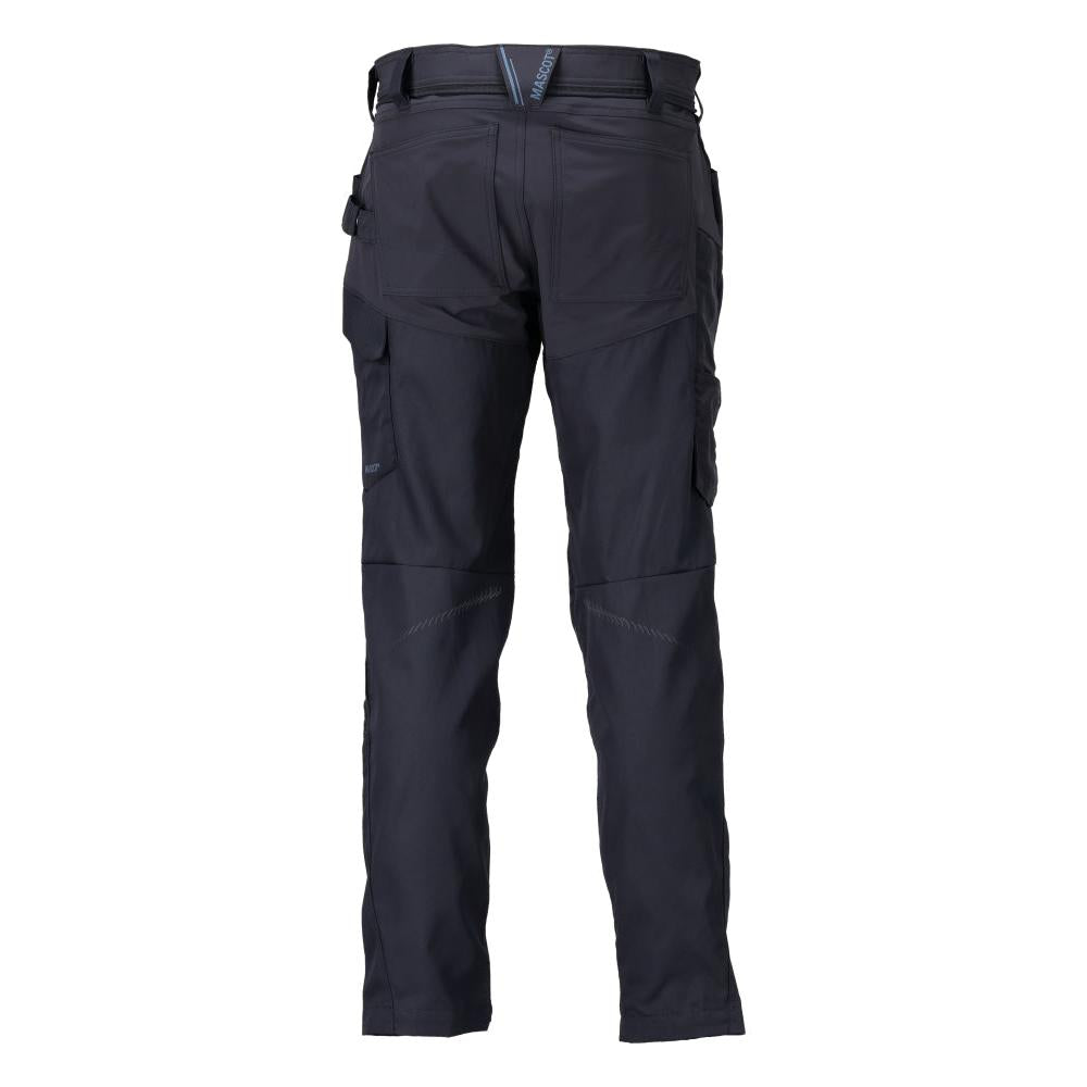 Trousers with knee pockets trousers, black-blue