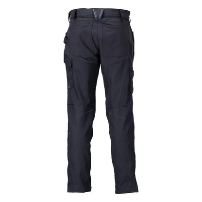 Trousers with knee pockets trousers, black-blue