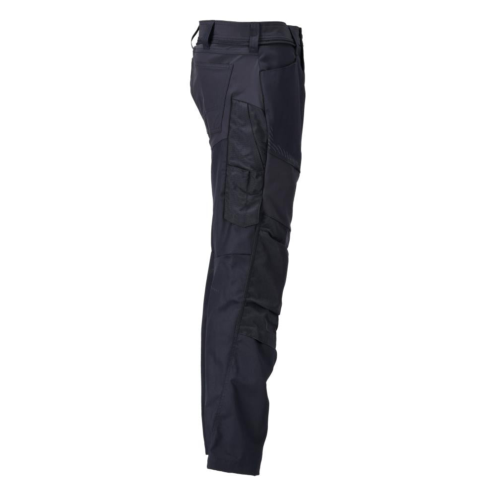 Trousers with knee pockets trousers, black-blue