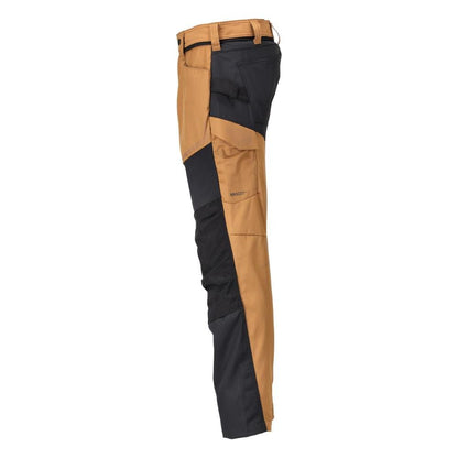 Trousers with knee pockets trousers, nut brown/black
