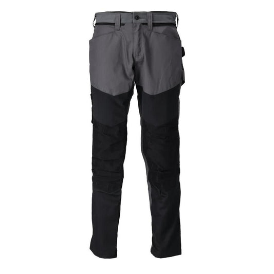 Trousers with knee pockets trousers, anthracite grey/black