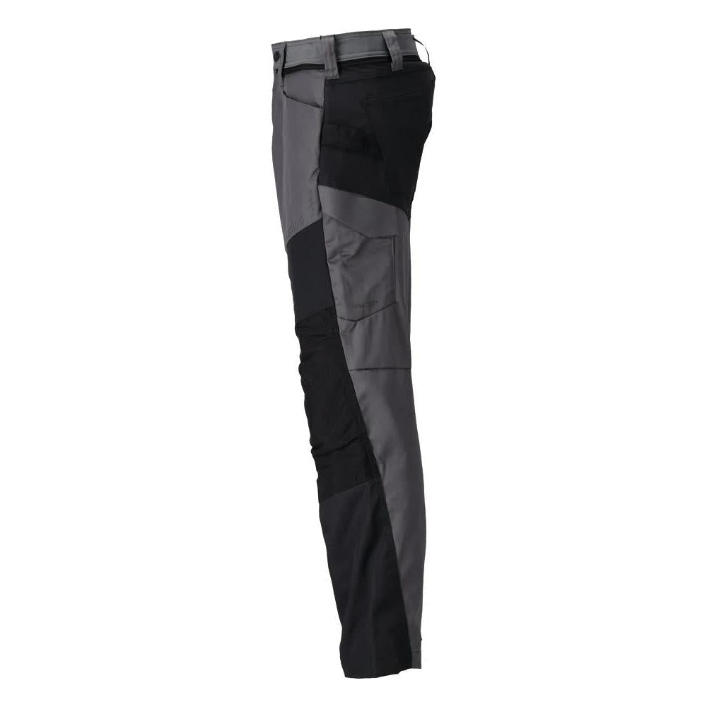 Trousers with knee pockets trousers, anthracite grey/black