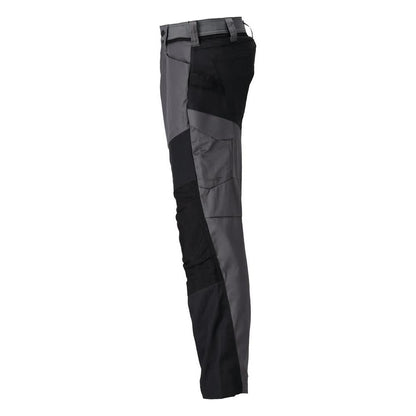 Trousers with knee pockets trousers, anthracite grey/black
