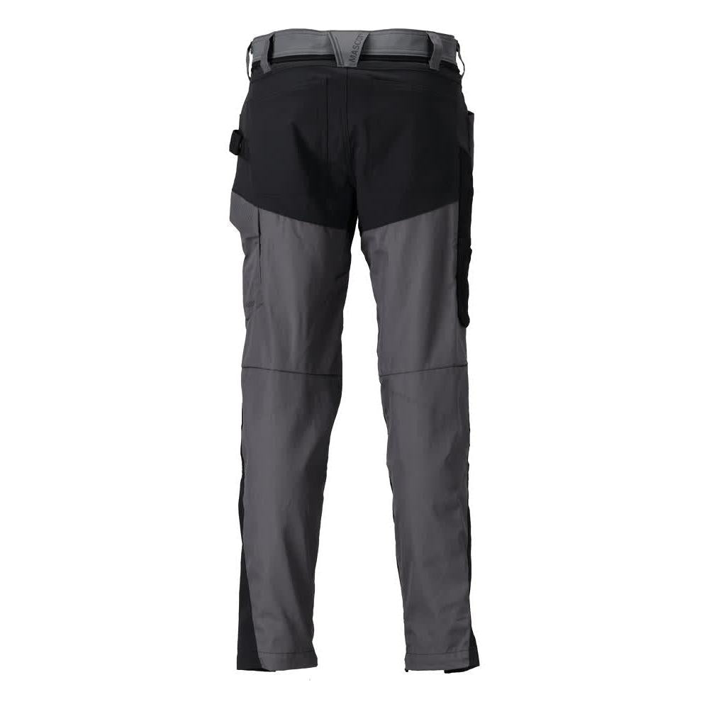 Trousers with knee pockets trousers, anthracite grey/black