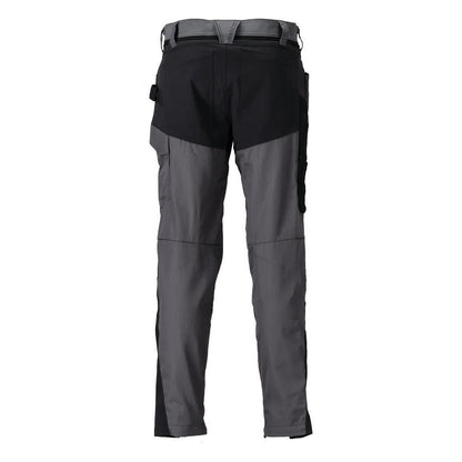 Trousers with knee pockets trousers, anthracite grey/black