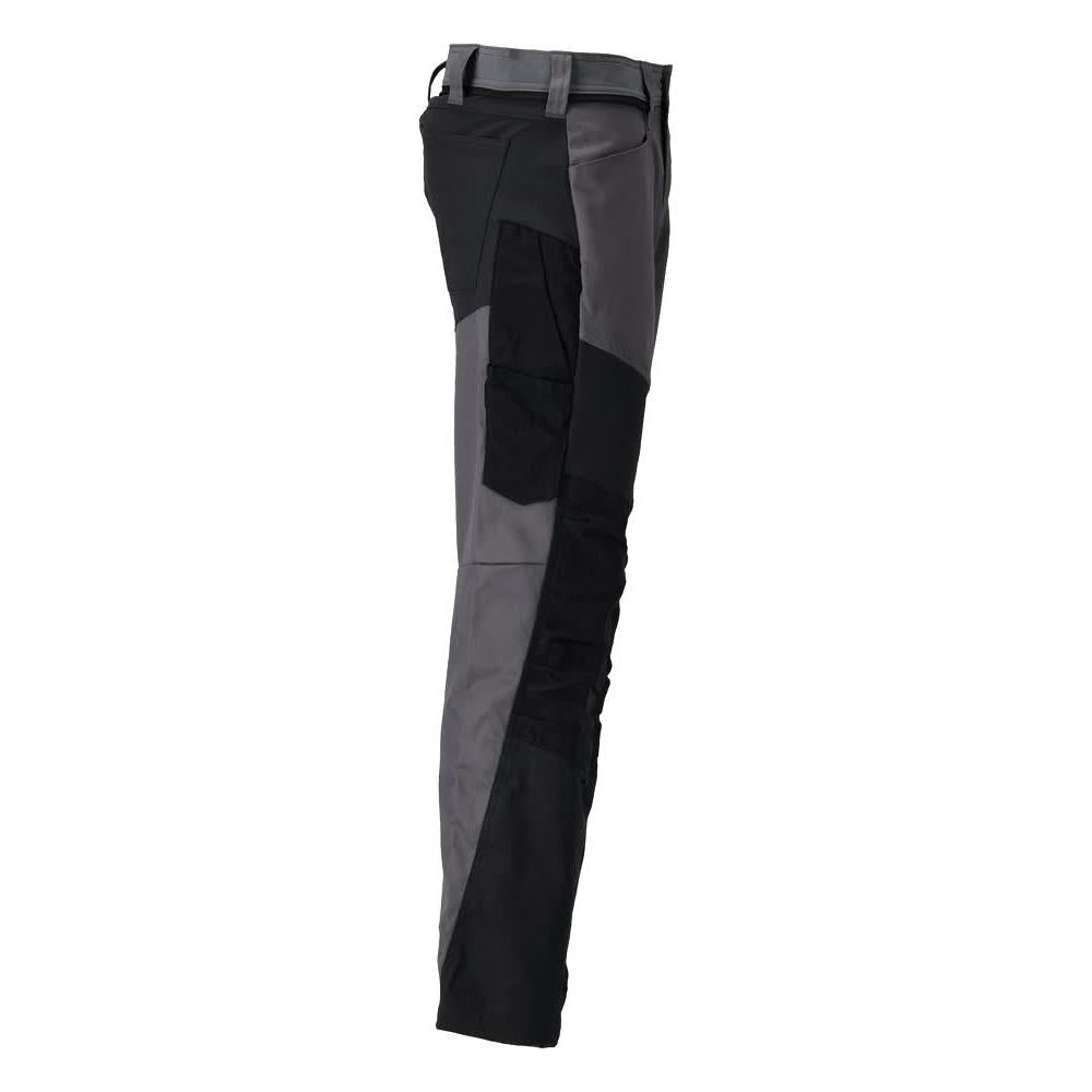 Trousers with knee pockets trousers, anthracite grey/black