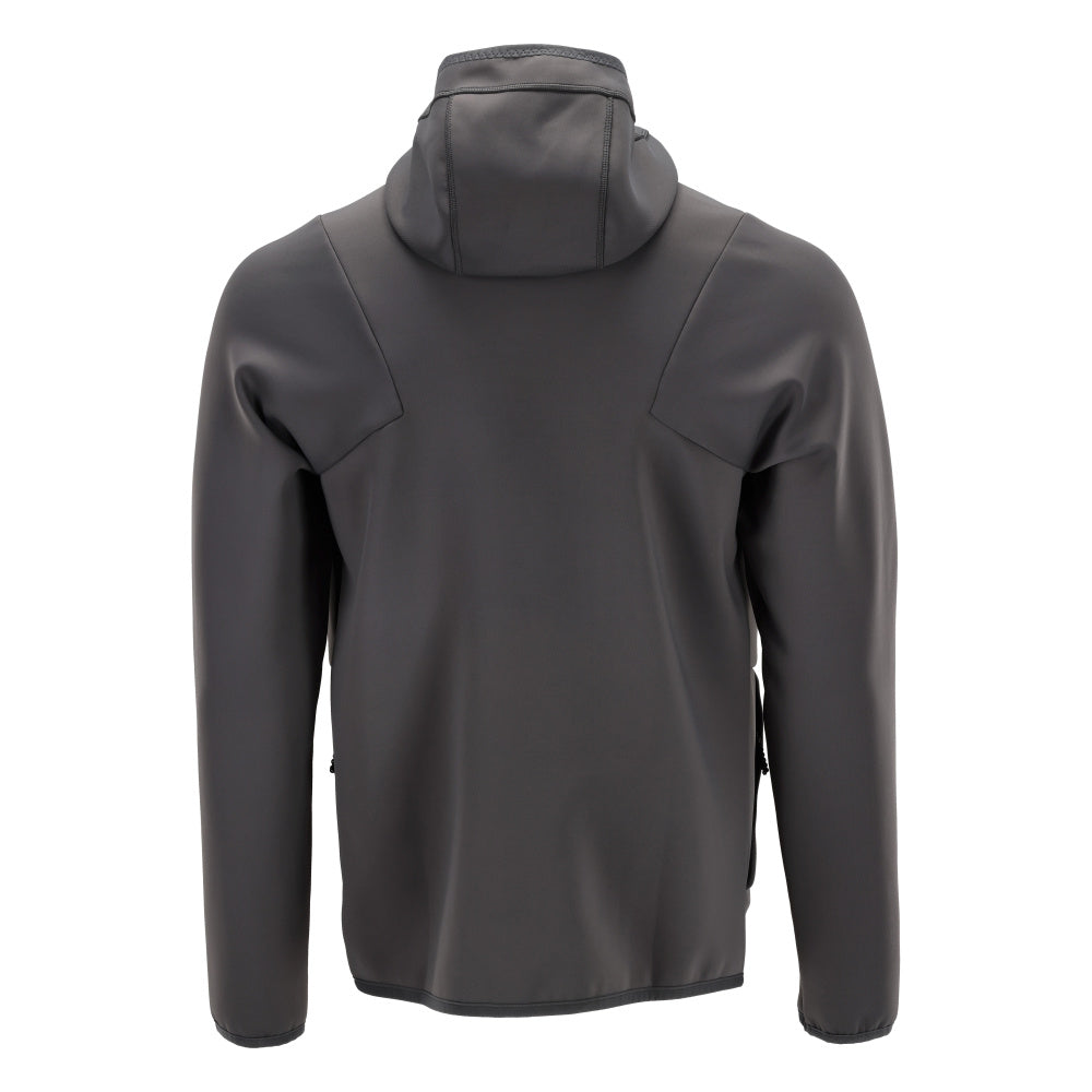 Fleece sweater, hood, zip microfleece jacket, anthracite gray