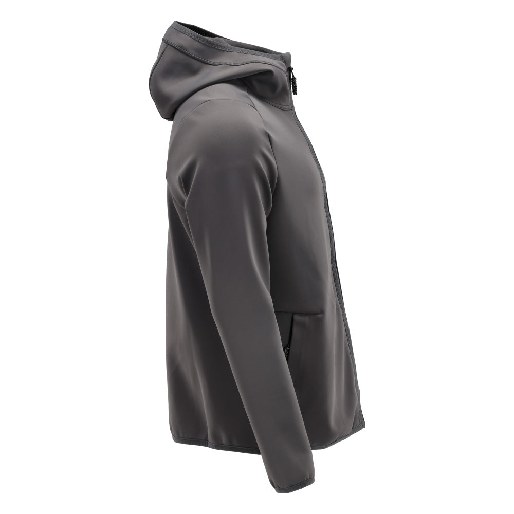 Fleece sweater, hood, zip microfleece jacket, anthracite gray