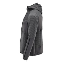 Fleece sweater, hood, zip microfleece jacket, anthracite gray