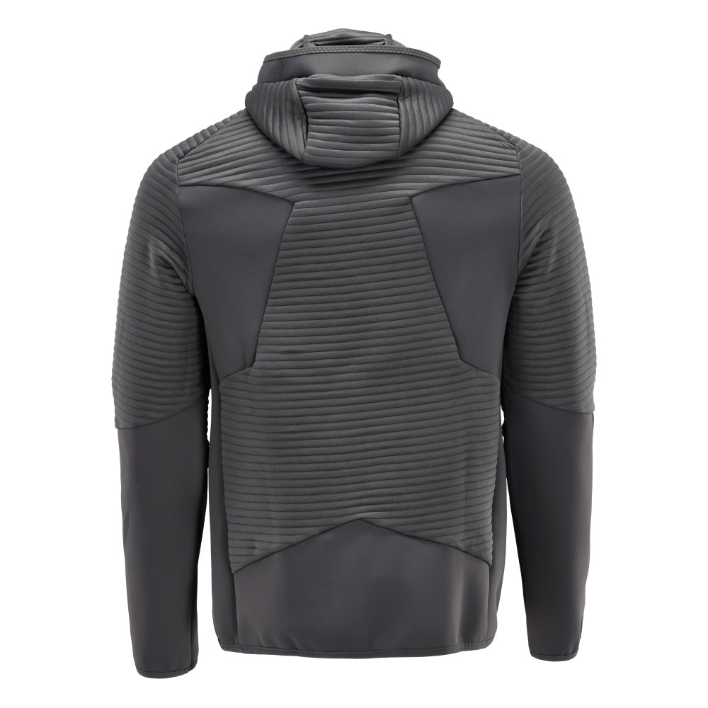 Fleece sweater, hood, zip microfleece jacket, anthracite gray