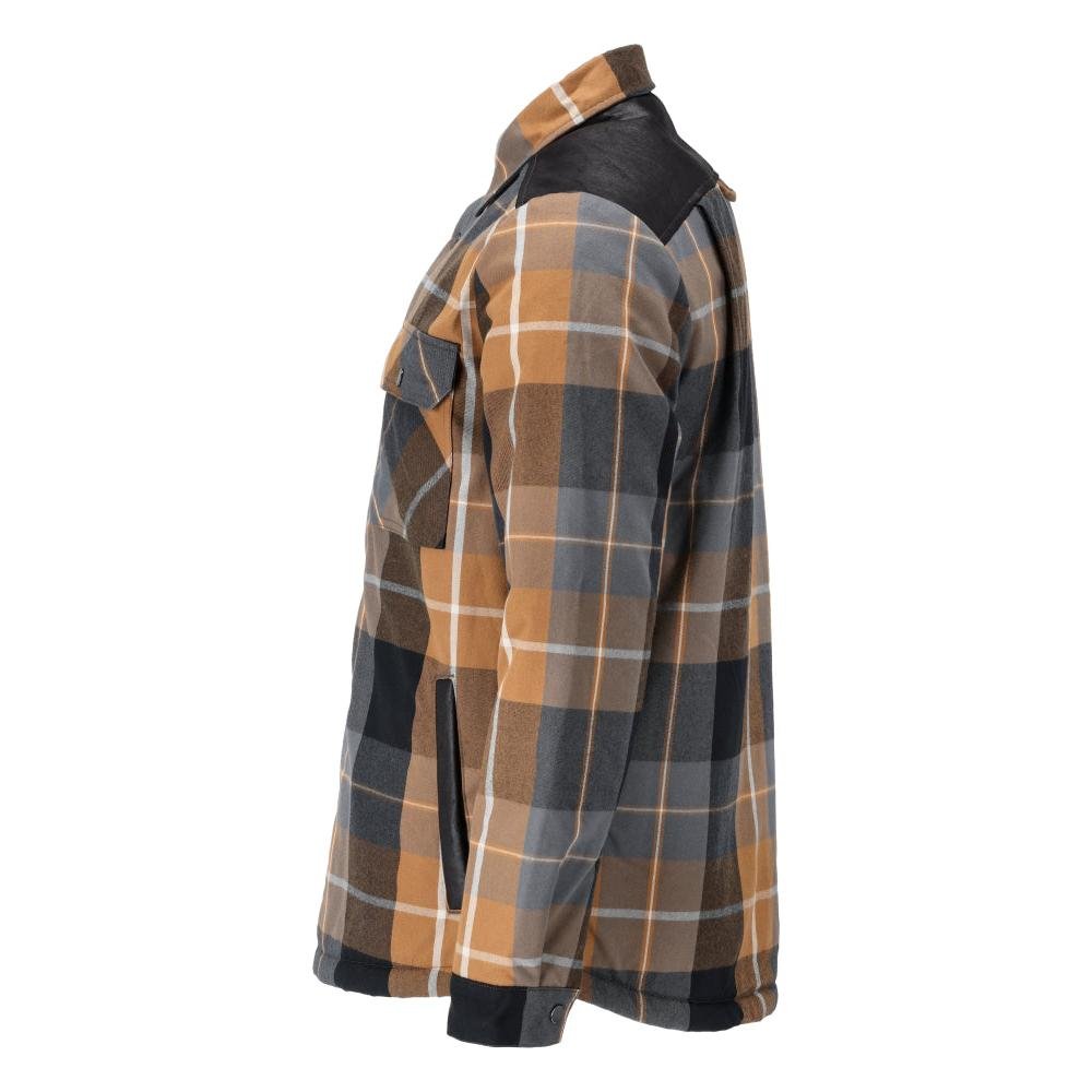 Shirt, checked, fiber fur lining, thermal shirt