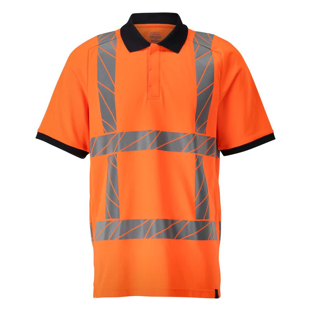 Polo shirt, modern fit polo shirt, hi-vis orange